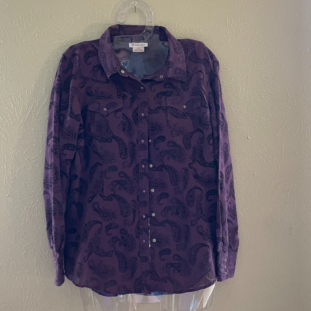 Ariat Purple Western Button down